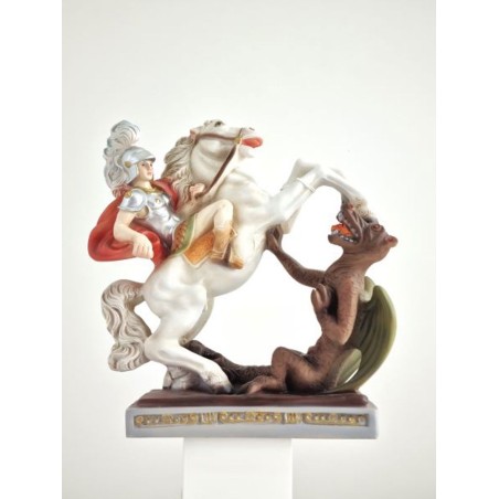 Standbeeld van Saint Georges met het harspaard. 30 cm