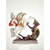 Standbeeld van Saint Georges met het harspaard. 30 cm
