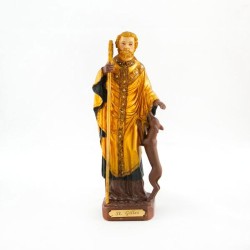 Standbeeld van Sint-Gilles in hars. 15 cm