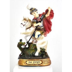Standbeeld Saint Georges met Dragon 12.3 cm hars