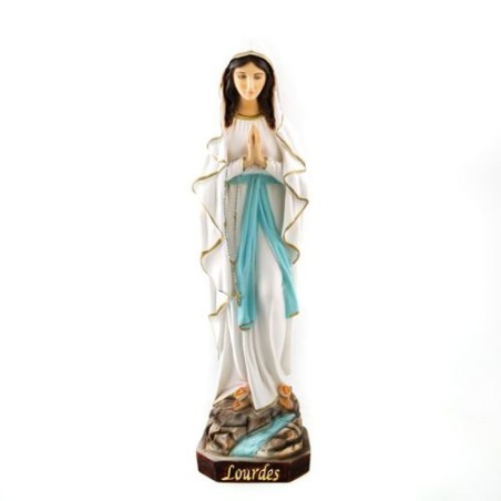 Standbeeld van Onze Lieve Vrouw van Lourdes in hars. 50 cm