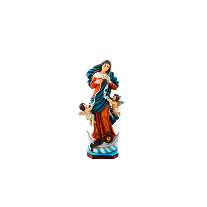 Standbeeld van Maria die de hars-knopen versloeg. 40 cm