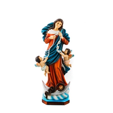 Standbeeld van Maria die de hars-knopen versloeg. 40 cm