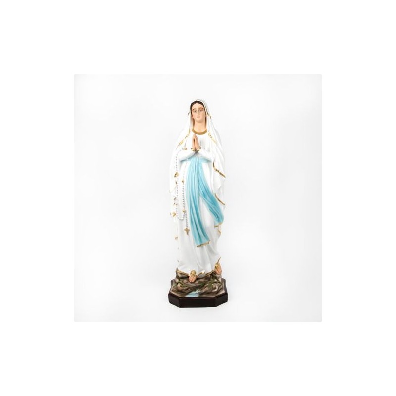 Standbeeld van Onze Lieve Vrouw van Lourdes in hars. 107 cm