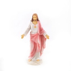 Standbeeld van Jezus Heilig Hart in hars. 20 cm