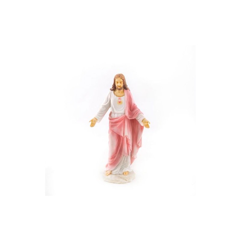 Standbeeld van Jezus Heilig Hart in hars. 20 cm