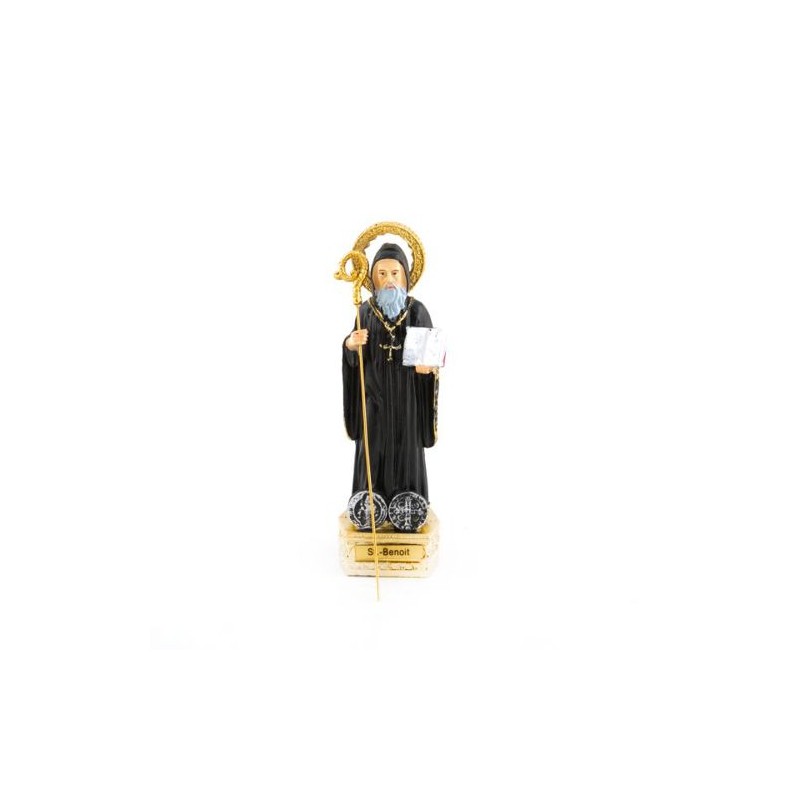 Standbeeld van Saint Benoit in hars. 12 cm