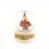 Boule à neige de l'Enfant Jésus de Prague en résine. 9 cm