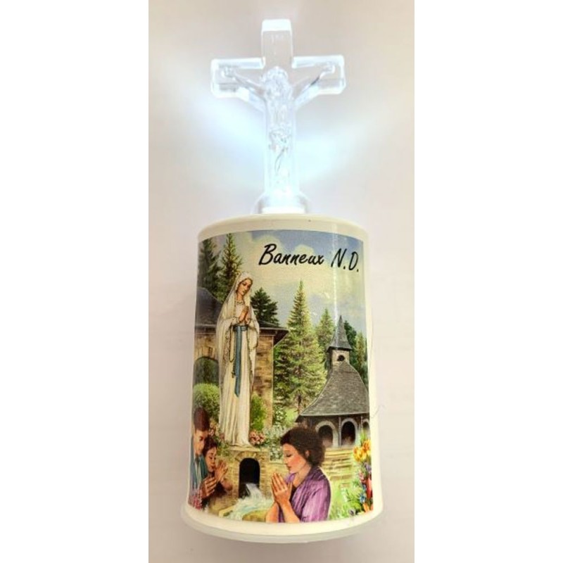 Plexi Cross met LED met Banner ND Base H: 14cm   
