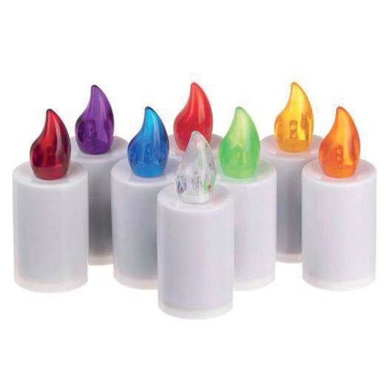 (129) Bougie électronique LUMIS flamme led (divers couleurs)  H:11cm D:4.3cm 