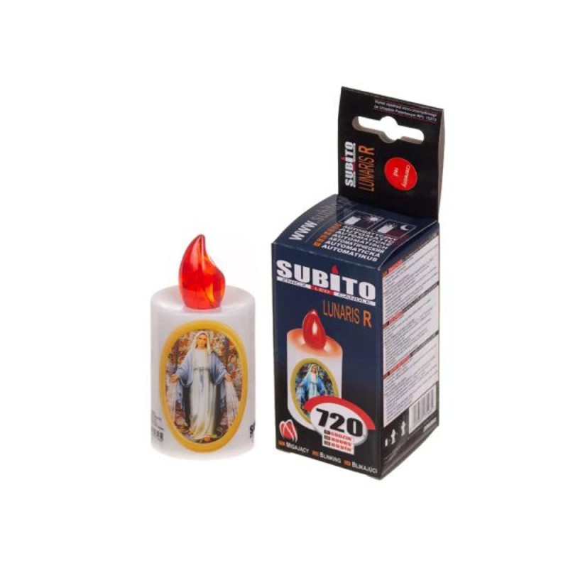 Bougie électronique à led 97x47mm Miraculeuse Flame rouge
