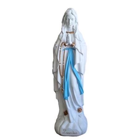 ND Standbeeld van Lourdes 140cm Wit Blauwe hars
