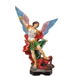 Statue St. Michel (ailes ouvertes) 30cm résine