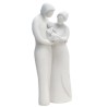 Statue Ste. Famille stylisée blanche 20cm résine