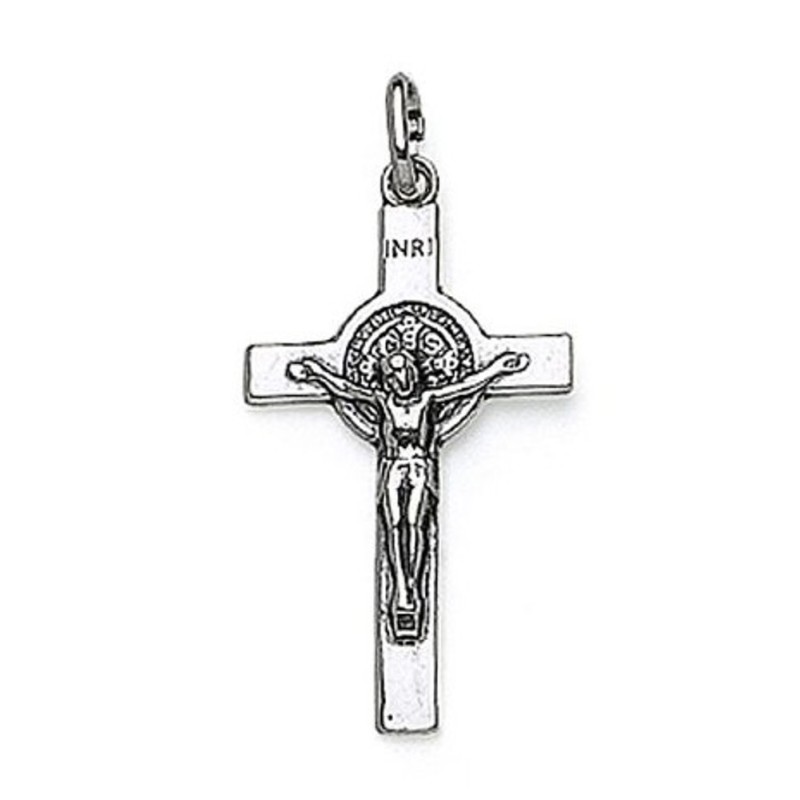 Kruis van S. Benoit in zilver 3,6 cm 