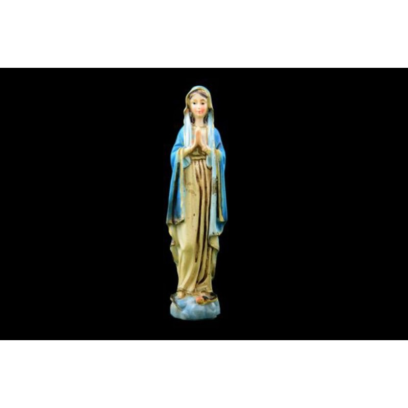 Statue de la Vierge Miraculeuse aux mains jointes en résine. 12 cm