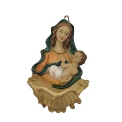 Bénitier  Vierge Enfant en résine