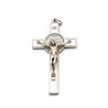 Pendentif croix de Saint Benoit en métal et émail