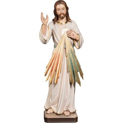 Statue Christ Miséricordieux 30cm en bois Antique