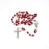 Chapelet du chemin de croix en verre rubis