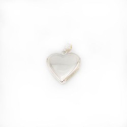 Médaillon coeur en argent. 20 mm. 9.9 gr
