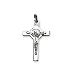 Croix de S. Benoit en argent 2.2cm 
