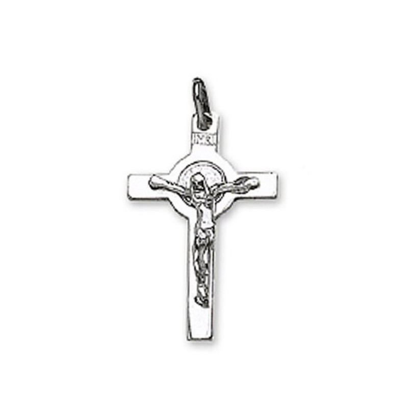 Croix de S. Benoit en argent 2.2cm 