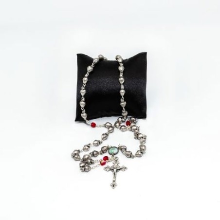 Chapelet de Banneux avec des perles Sacré Coeur en métal