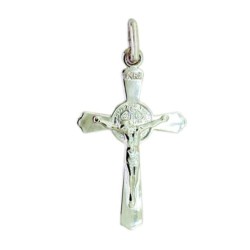 St. Benoit Cross Hanger 22mm Silver S925