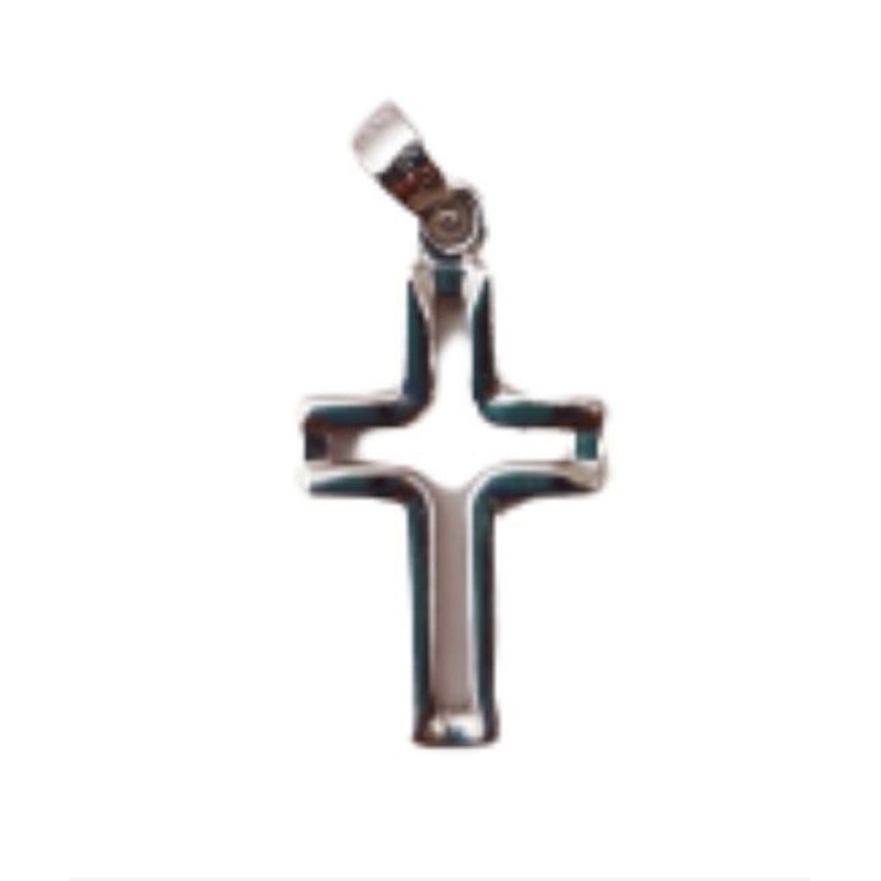 Pendentif croix Evidée 18mm Argent RH