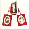 Scapulaire tissu Christ Misericordieux / S Faustina 7x5.5cm