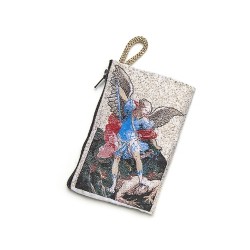 11X7.5cm stoffen etui met St Michel borduurwerk