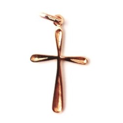 Kruis hanger pl. Goud 24 mm