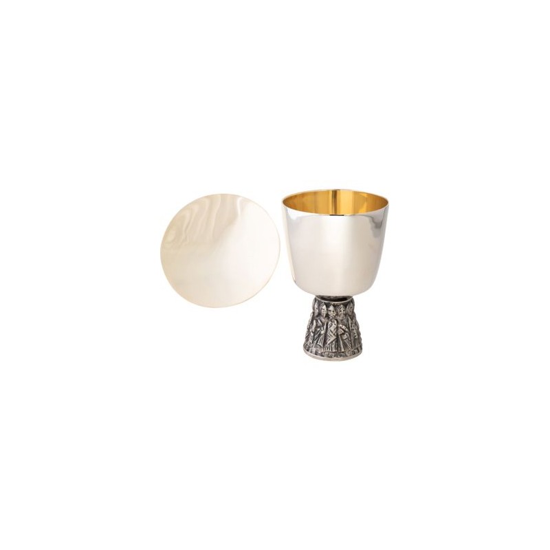 Calice métal brossé intérieur Pl. Or H: 15cm