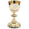 Calice doré modèle baroque D:10.5 H:22 cm