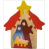 Creche en bois puzzle 17x20 cm