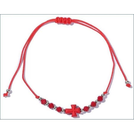 Bracelet corde rouge
