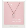 Collier acier (anti allergique) avec pendentif cœur  rose