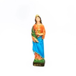 Statue de Sainte Lucie en résine. 20 cm