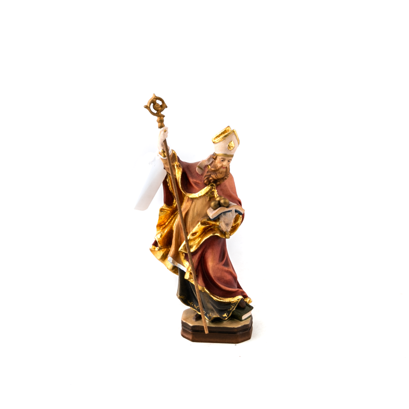 Houten standbeeld van de heilige Benedictus. 15 cm