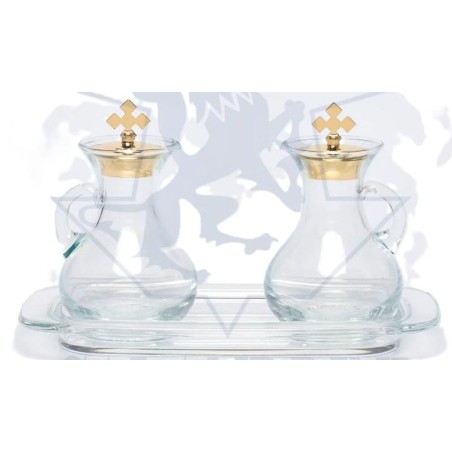 Service Set 2 vases et plateau en verre