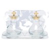 Service Set 2 vases et plateau en verre