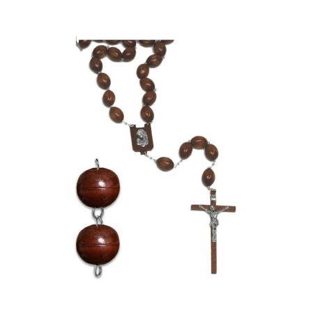 Chapelet murale en bois perles ronde 2 cm 