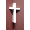 Croix blanche pour coin de mur 15cm