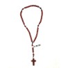 Chapelet perles Jaspe rouge sur corde 