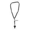 Chapelet perles Onyx noires sur corde 