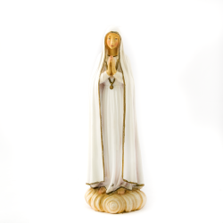 Statue de Notre Dame de Fatima en bois. 20 cm