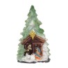 Nativité devant sapin 8cm