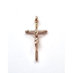 Pendentif Crucifix 30mm Pl. Or