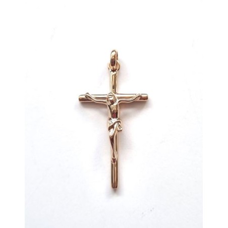 Pendentif Crucifix 30mm Pl. Or